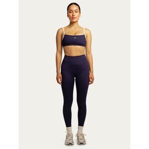 437 Essentials Navy Blue Cloud Jersey High Rise Ankle Leggings, Size S